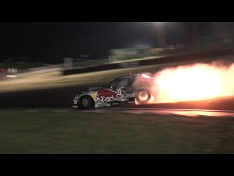 Mad Mike RedBull RX7 - Spitting Flames With No Exhaust - Team NZ Promo 2012