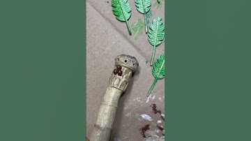 Painting palm tree from Ender 3 pro with a paint brush and acrylics