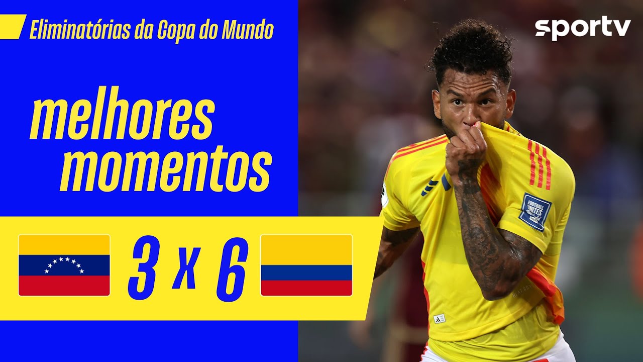 VENEZUELA 3 X 6 COLÔMBIA | MELHORES MOMENTOS | ELIMINATÓRIAS DA COPA | sportv