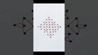 9*1 dots Rangoli #rangolidesigns #simple #rangoli #kolam #muggulu