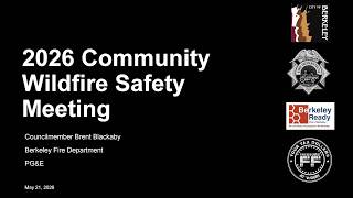 Community Wildfire Safety Webinar