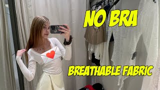 Breathable Spring Clothes Try On Haul | No Bra Try On