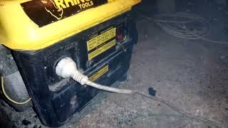 Mini 2-stroke generator running on regular diesel fuel! Cold-started