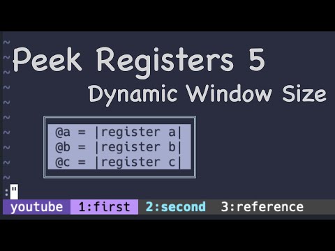 Vim Trick: Peek registers 5 ( dynamic window size )