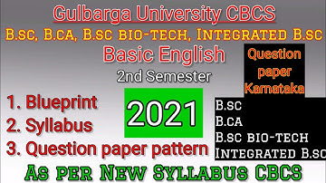 Basic English Bsc BCA BIO tech 2nd sem Blueprint Gulbarga University Gulbarga CBCS Karnataka