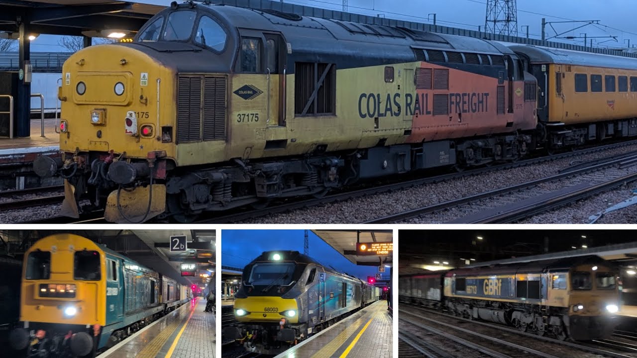 An Awesome Evening for Trains at Ashford International! - Class 37, 68, 66, 20 and 92!