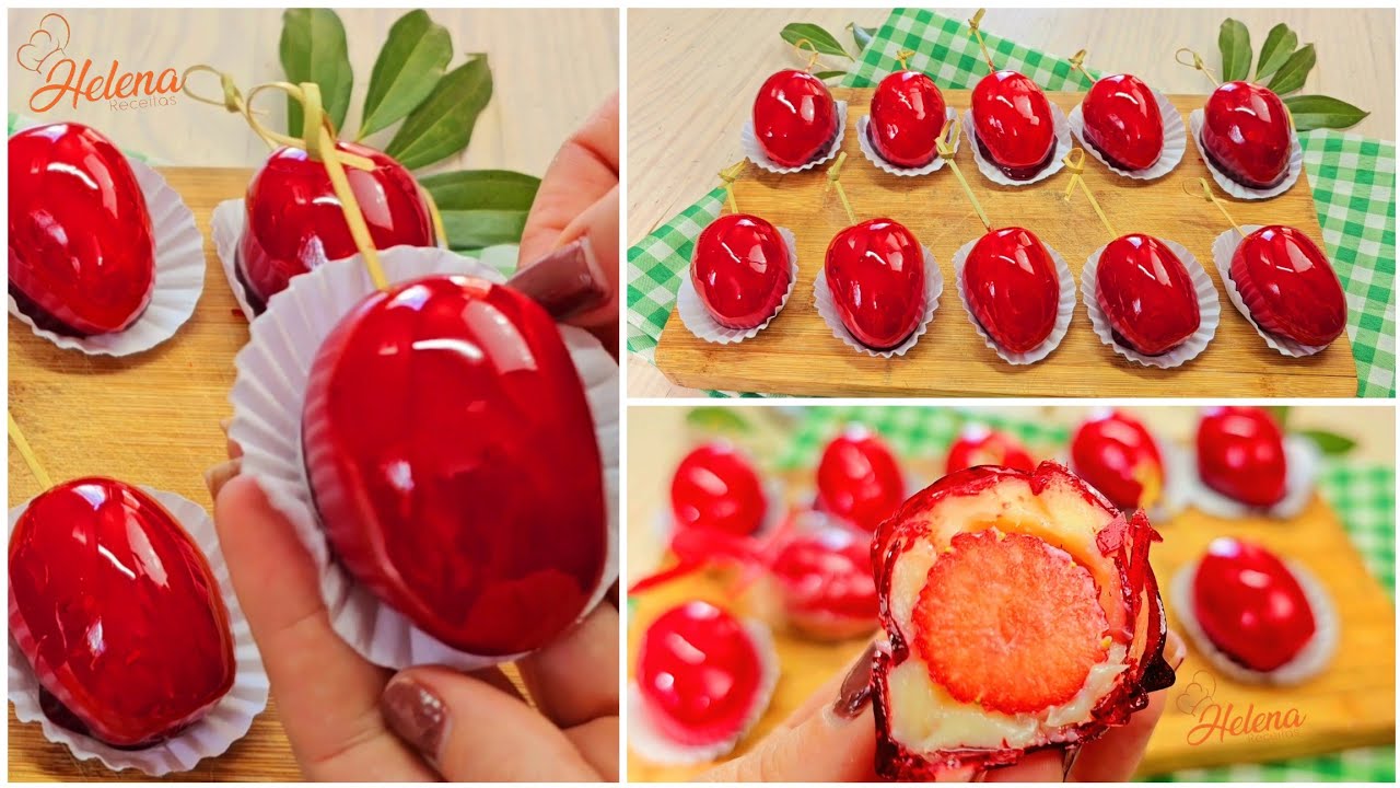 🍓 COMO FAZER O MORANGO DO AMOR🍓Todas as Dicas Reveladas PARA VC FAZER E FATURAR $$ - Helena Receitas