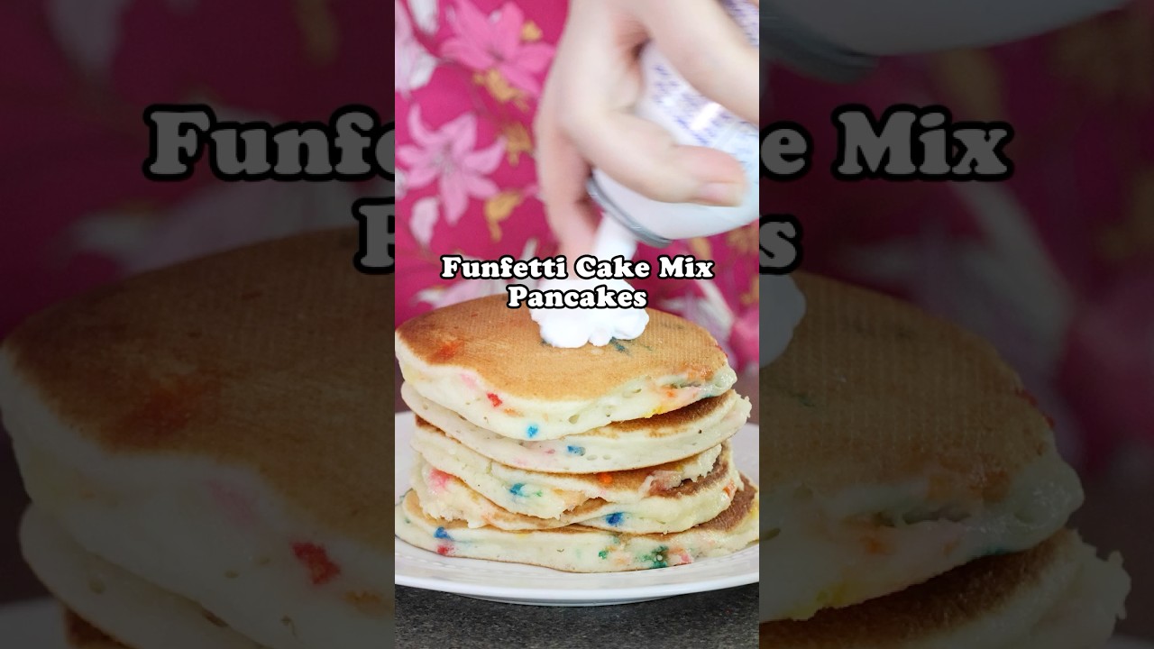 Funfetti Pancakes with Cake Mix  