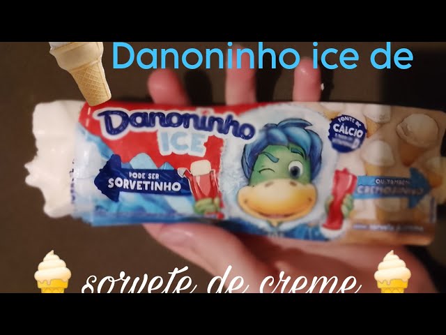 Experimentando danoninho ice de sorvete de creme 