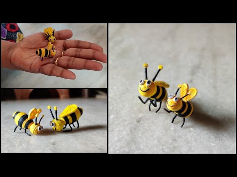 Quilling Honeybee 🐝 | Quilling Bee #QuillingHoneyBee #LearnQuillingWithMe #QuillingArt