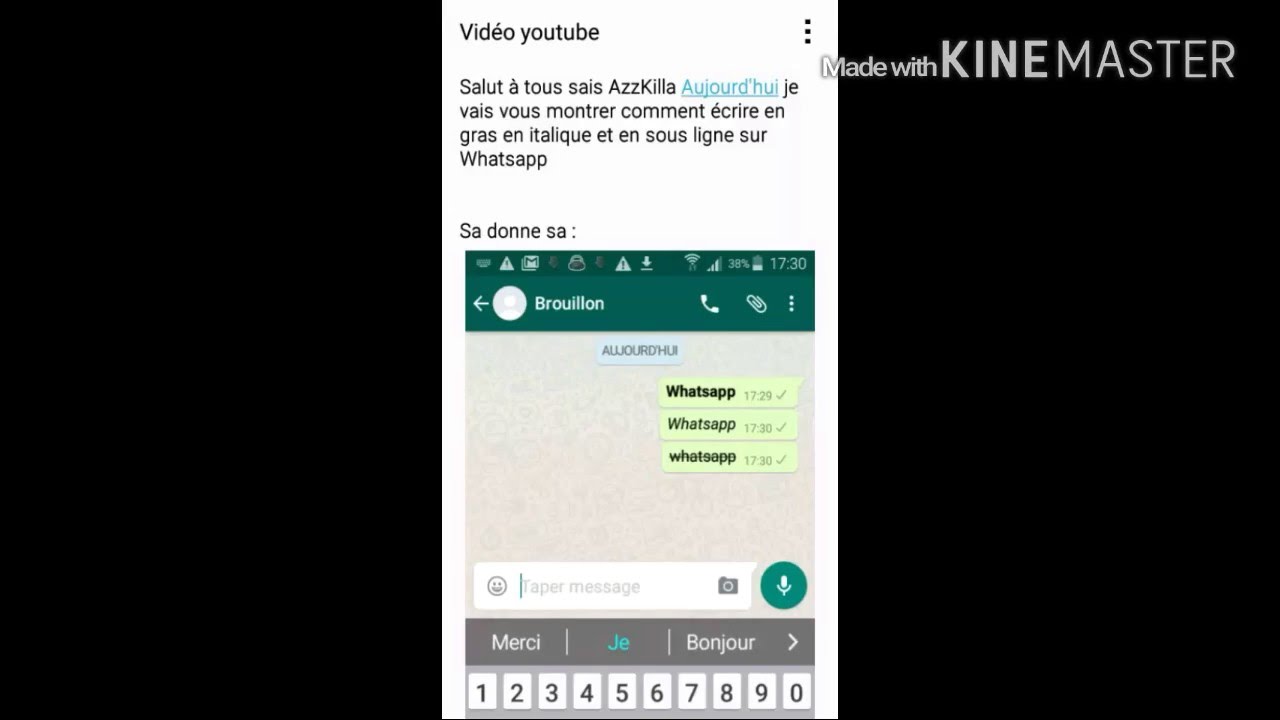 Tuto Comment Ecrire En Gras Ou Autre Sur Whatsapp Youtube