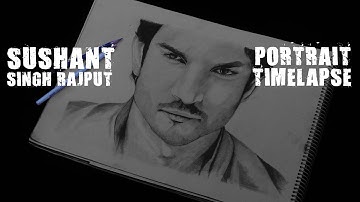 PENCIL DRAWING - Remembering Sushant Singh Rajput - TIMELAPSE