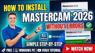 How To Install Mastercam 2026 free on Windows .  simple step by  video tutorial guide to install