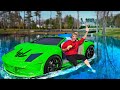 I Put my LAMBORGHINI Gaming Room ON WATER!!