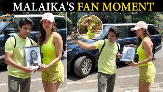 Fan Surprises Malaika Arora with a Special Gift at Yoga Session