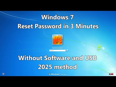 2024 How to Reset Windows 7 Password without any Software or Bootable USB/CD/DVD media.