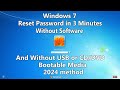 2021 How to Reset Windows 7 Password without any Software or Bootable USB/CD/DVD media.