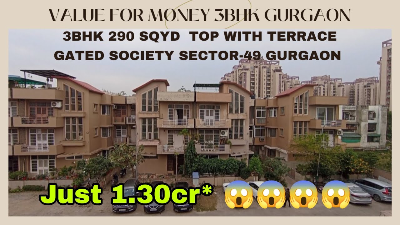 Value For Money 3BHK Top with terrace Gated Community Sector49 Gurgaon