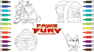 Paws of Fury: The Legend of Hank Coloring Book Pages Compilation: Hank, Jimbo, Emiko, Sumo