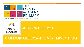 Additional Support Colourful Semantics - One
