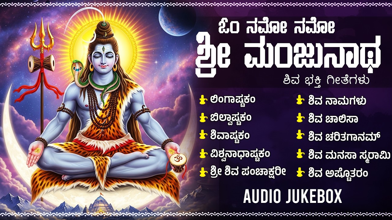 Manjunatha Bhakti Geethegalu | Eddelu Manjunatha | Manjunatha Sharanam | Kannada Bhakti Songs