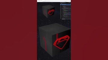 Draw Glowing Superman Logo on 3D Cube made in HTML SVG CSS Javascript #shorts @jmc23id
