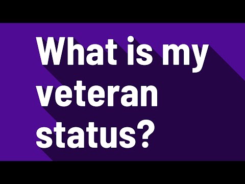 What is my veteran status?