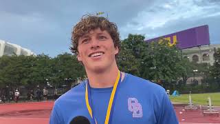 Nebraska signee Isaac Herzenberg caps Country Day career with 2A javelin gold (186-00) on rainy day