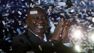 South Africa's ruling ANC supporters celebrate election victory
