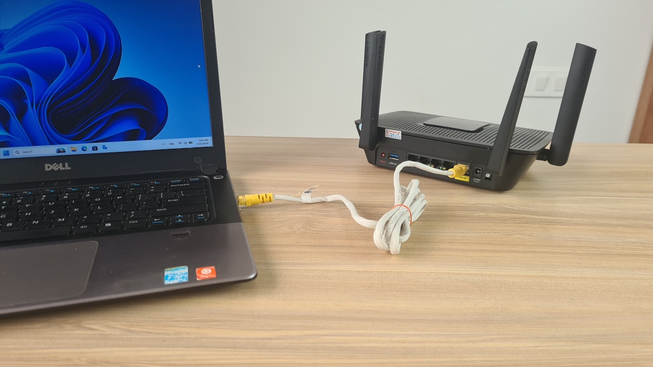 How to share Internet from Laptop to Router using Ethernet cable