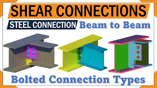 Beam to Beam Steel Connection | Bolted connections | shear connections | steel fabrication | 3d