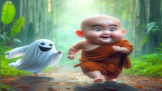 Little Monk Horror Cute Baby 🎋👶🍄 New Video || Little Monk| Monk video | #trending