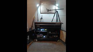 Budget Ham Radio Desk Setup,  Harbor Freight Yukon Workbench as Radio Rack / Youtube CloseUp Studio