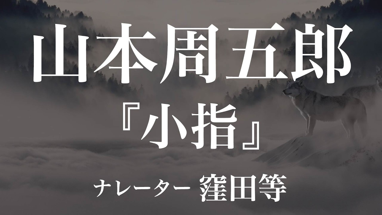 『小指』作:山本周五郎 朗読:窪田等 作業用BGMや睡眠導入 おやすみ前 教養にも 本好き 青空文庫