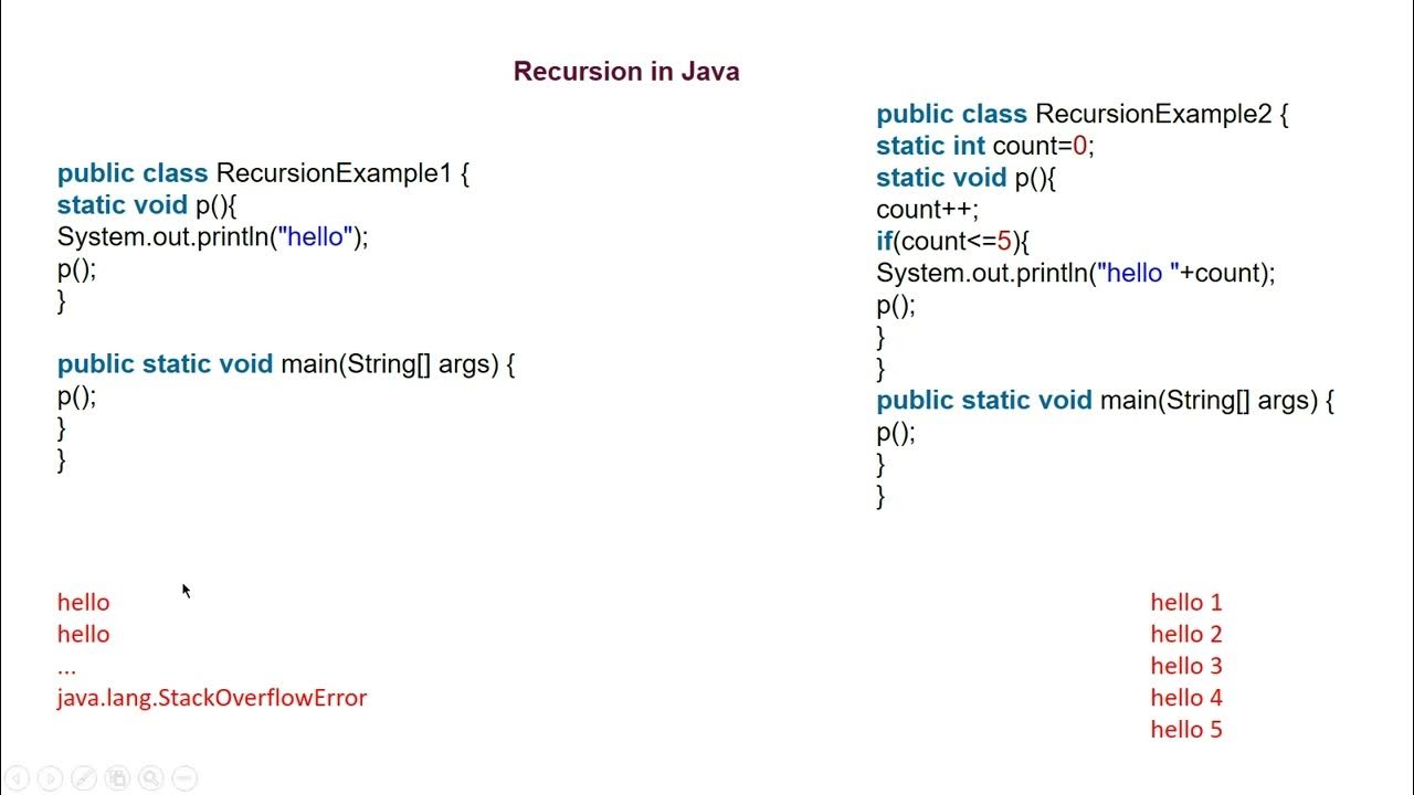 Java Tu-55: Java Call by Value, Java Recursion - YouTube
