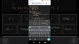 Rust Programming: A Struct