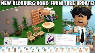 NEW BLOXBURG BOHO FURNITURE UPDATE! REVAMPED MOPED, PIANO AND MORE!