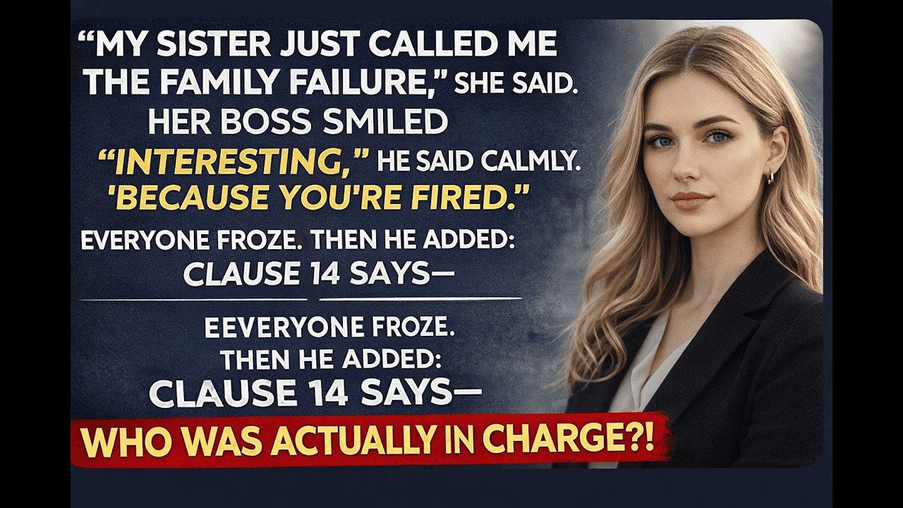 “She Called Me the Family Failure… So I Fired Her in Front of Everyone.”