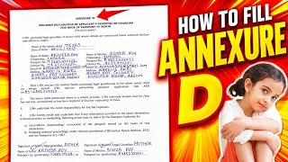 Annexure D For Passport Minor How To Fill  How To Fill Annexure D For Passport  Annexure D