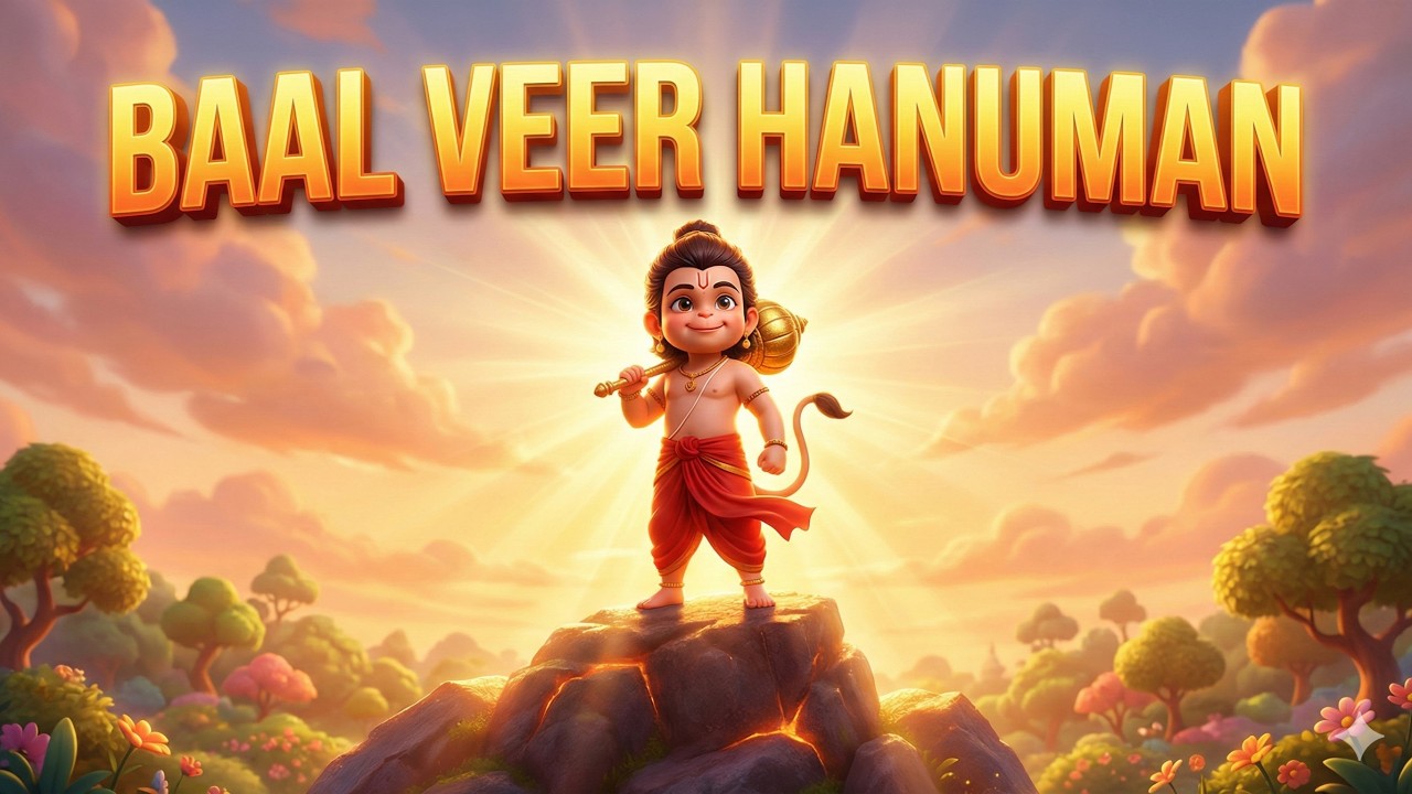 Baal Veer Hanuman 🐒✨ | Cute Kids Hanuman Bhajan | Suraj Leela Song | Animated Devotional Song