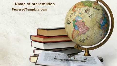 Study Geography PowerPoint Template by PoweredTemplate.com