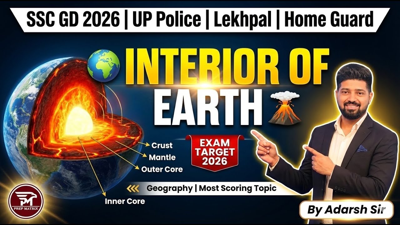 SSC GD 2026 | SSC Geography by Adarsh sir | Interior of Earth - YouTube