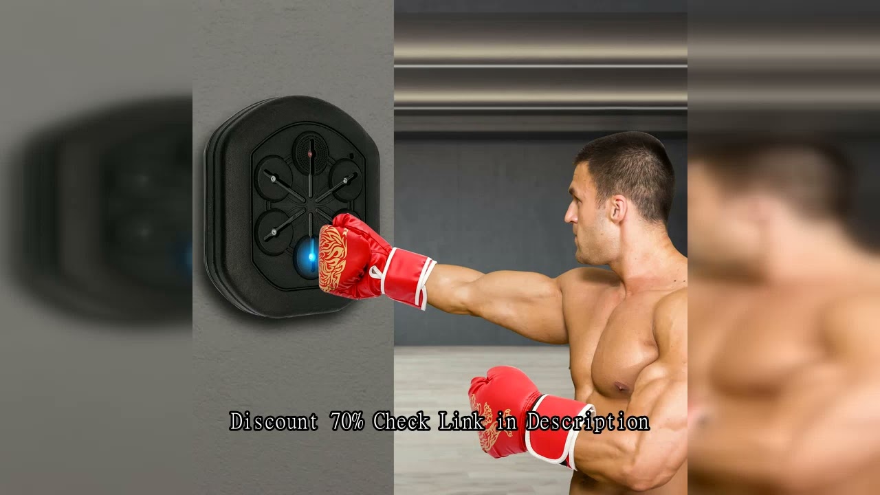 Intelligent Music Boxing Training Machine, Wall Mount Bluetooth Boxing Wall Target Punch Trainer w/G