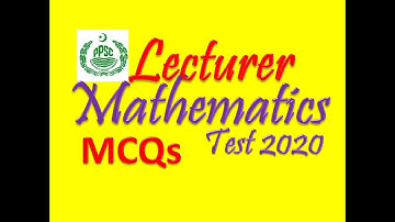PPSC Lecturer Mathematics Test, Lecture 2, MCQs