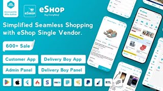 Make eShop - single Vendor eCommerce App | #eShop Single Vendor Admin Panel #installation and Setup