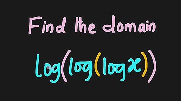 Vind het domein van log(log(logx))