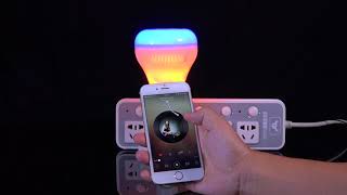 Intelligent Bluetooth LED Light Bulb Speaker E27