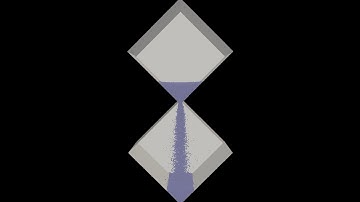 100,000 Particle Hourglass DEM Simulation