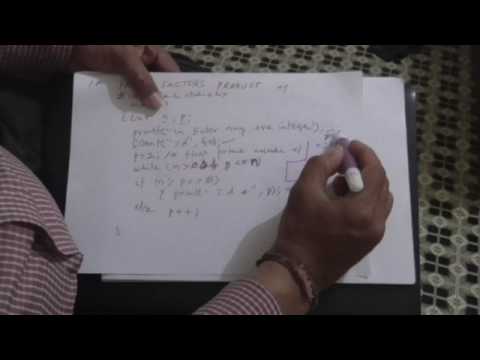 when to use while loop part -5( number as product of prime factors)