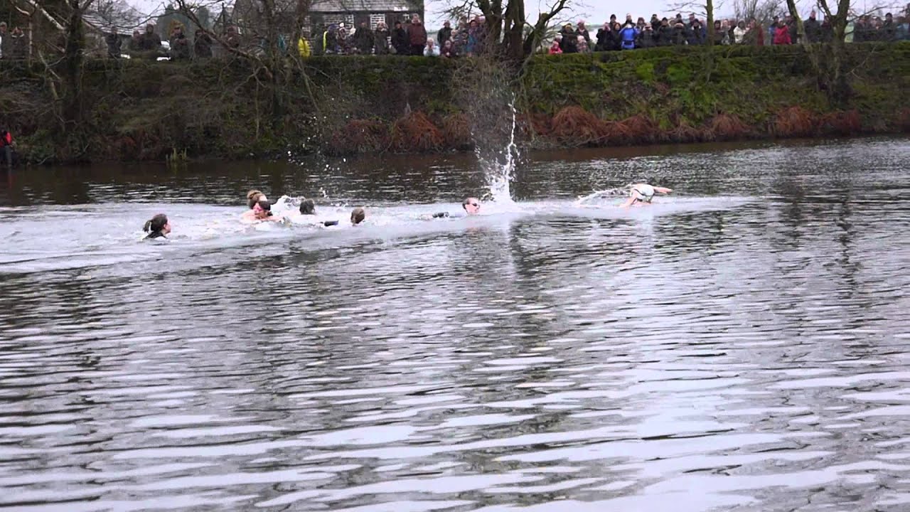 Todmorden Lee Dam New Year Swim YouTube